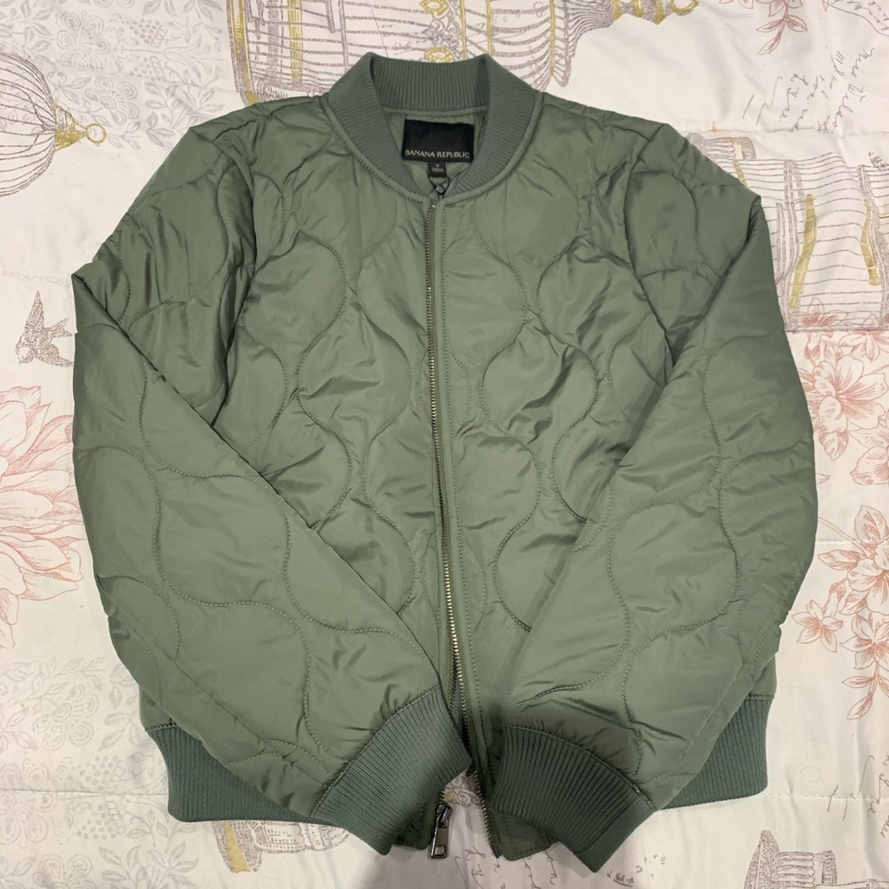 Banana Republic Quilted Bomber Jacket